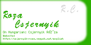 roza csjernyik business card